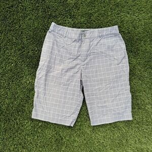 Ralph Lauren RLX Women's Size 8 Grey White Plaid Golf Shorts Stretch